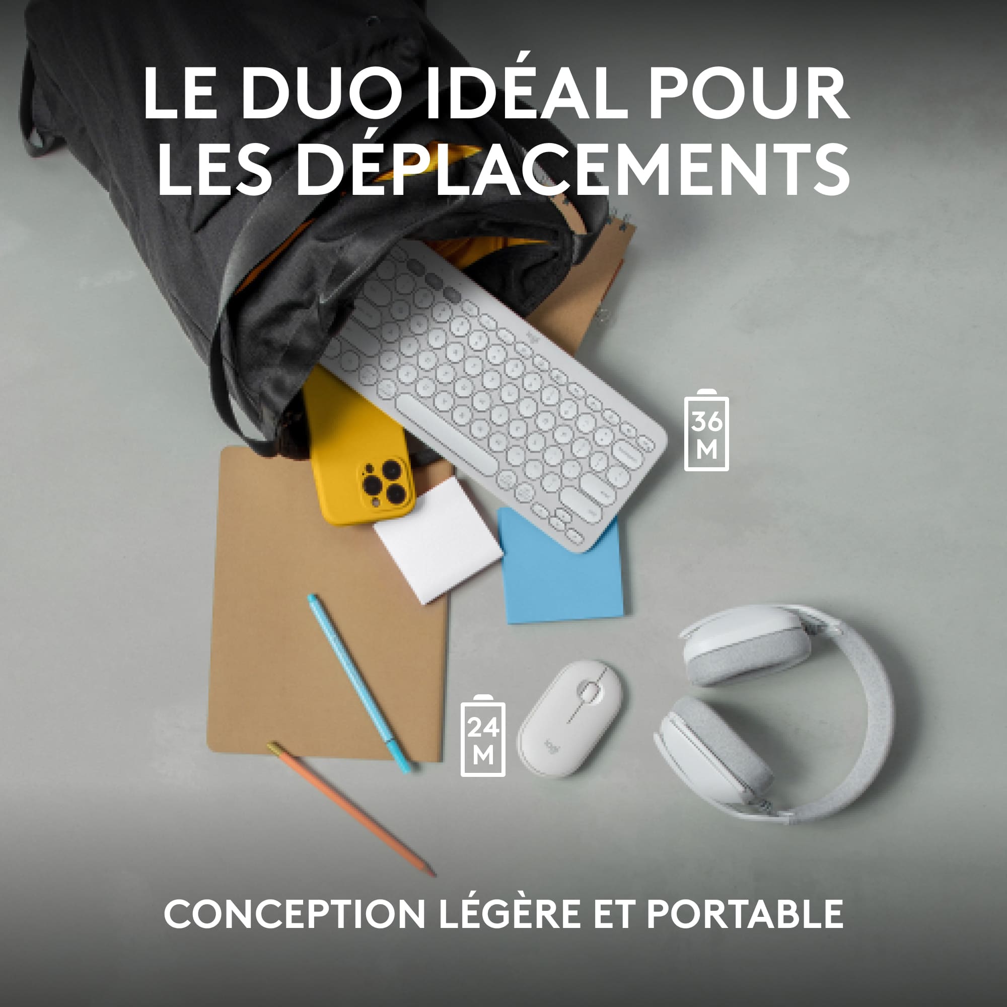 LOGITECH COMBO Pebble 2 Combo Blanc