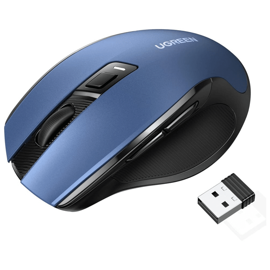 UGREEN Souris sans fil Design Egr 2,4 GHZ/15M Bleu