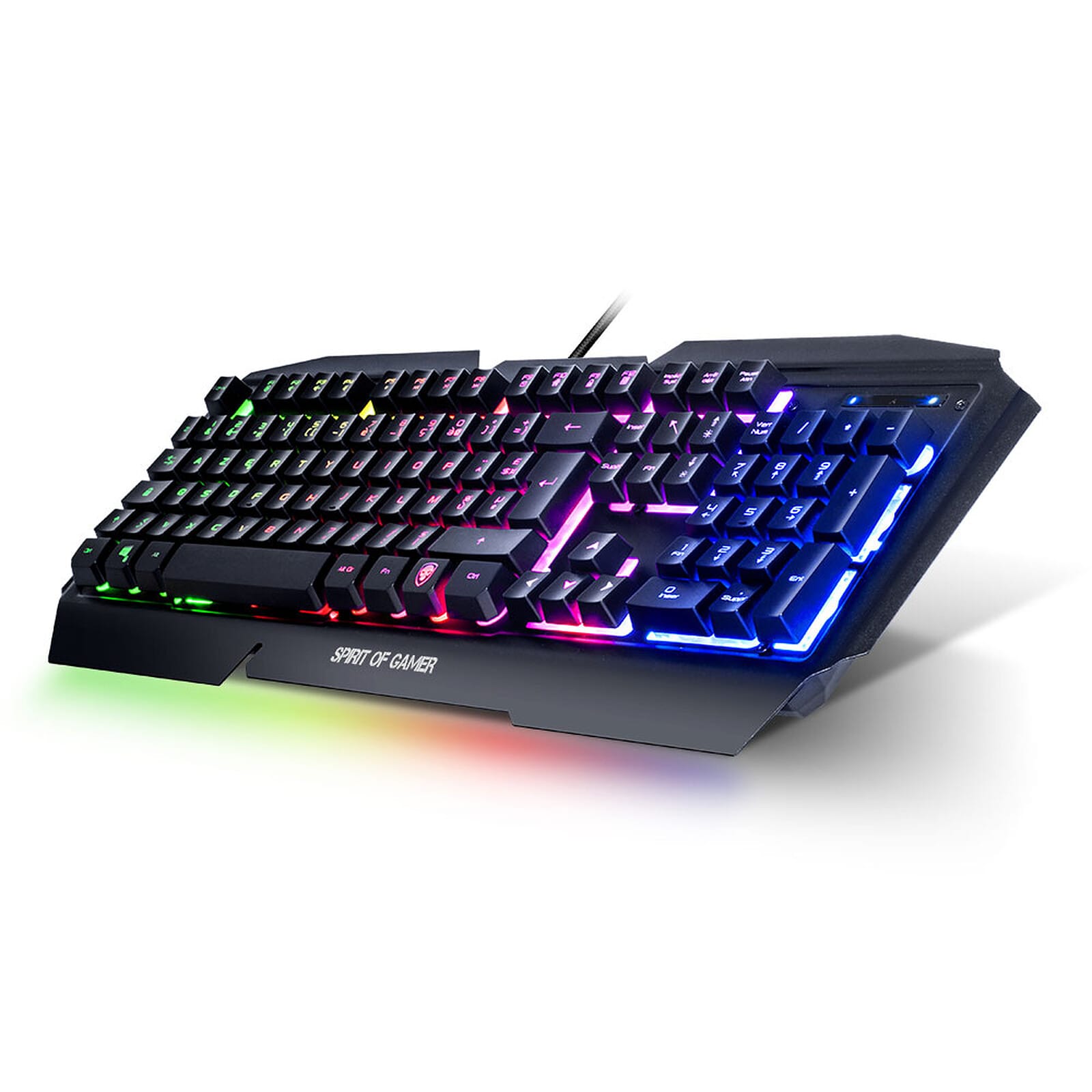 SPIRIT OF GAMER - PRO-K5 RETRO-ECLAIRAGE RGB - CLAVIER SEMI-MECANIQUE