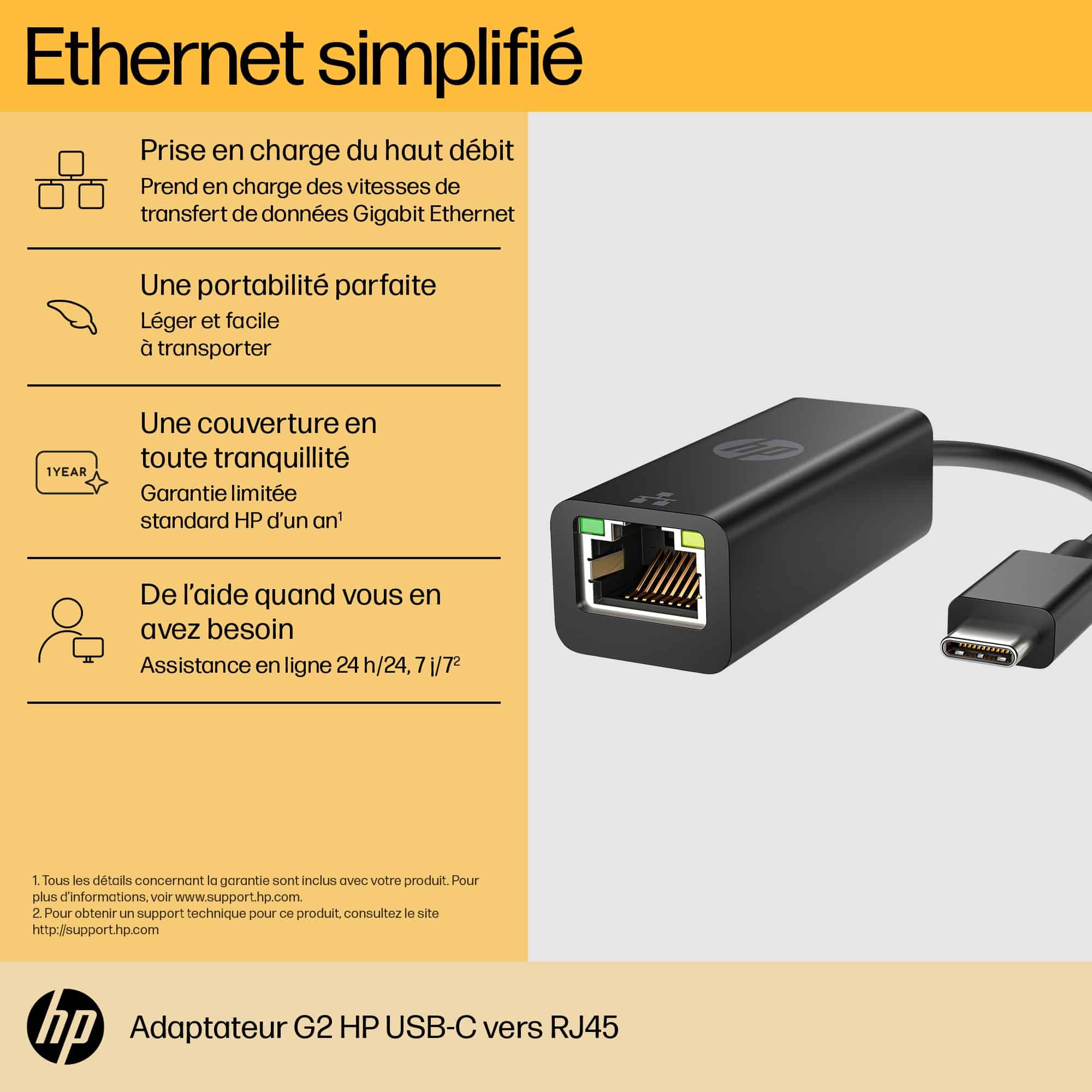 HP USB-C to RJ45 Adapter G2 EURO