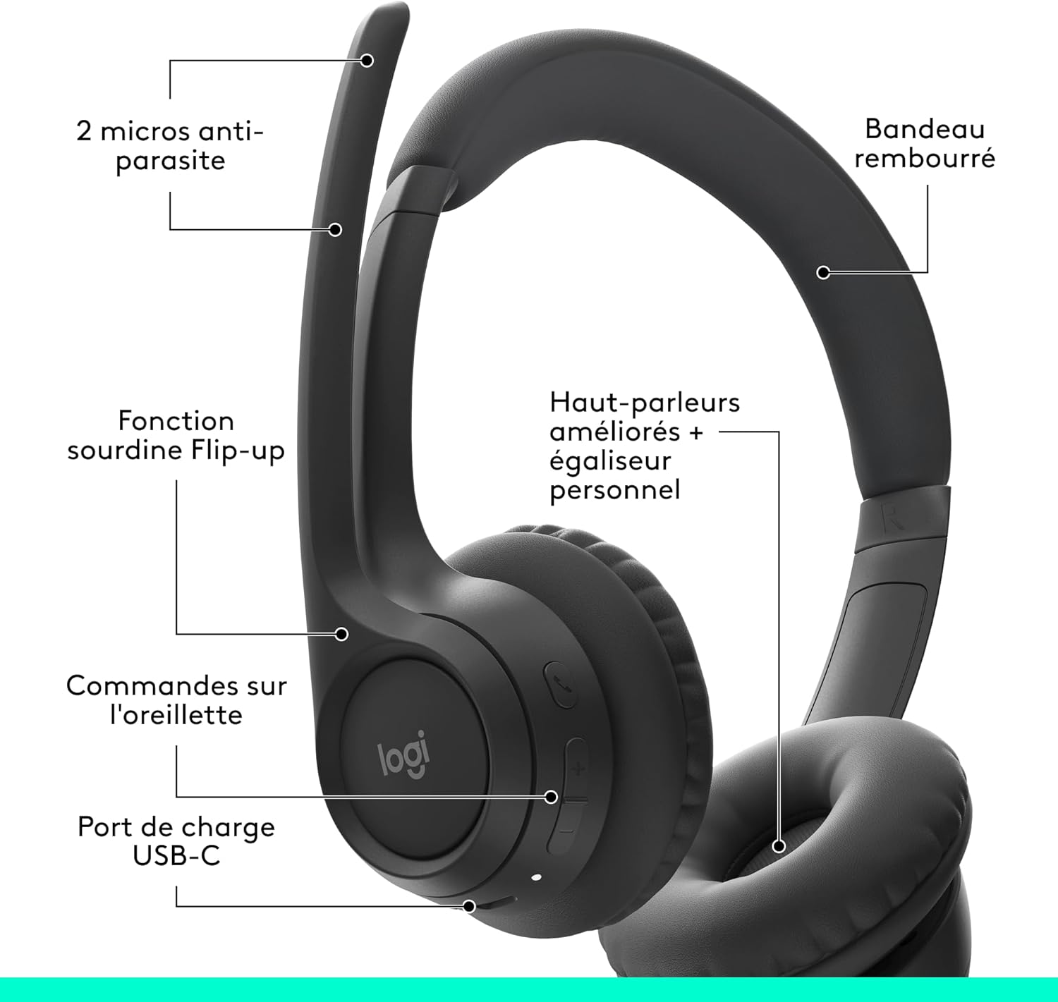 LOGITECH 300 Casque ZONE 300 BLACK