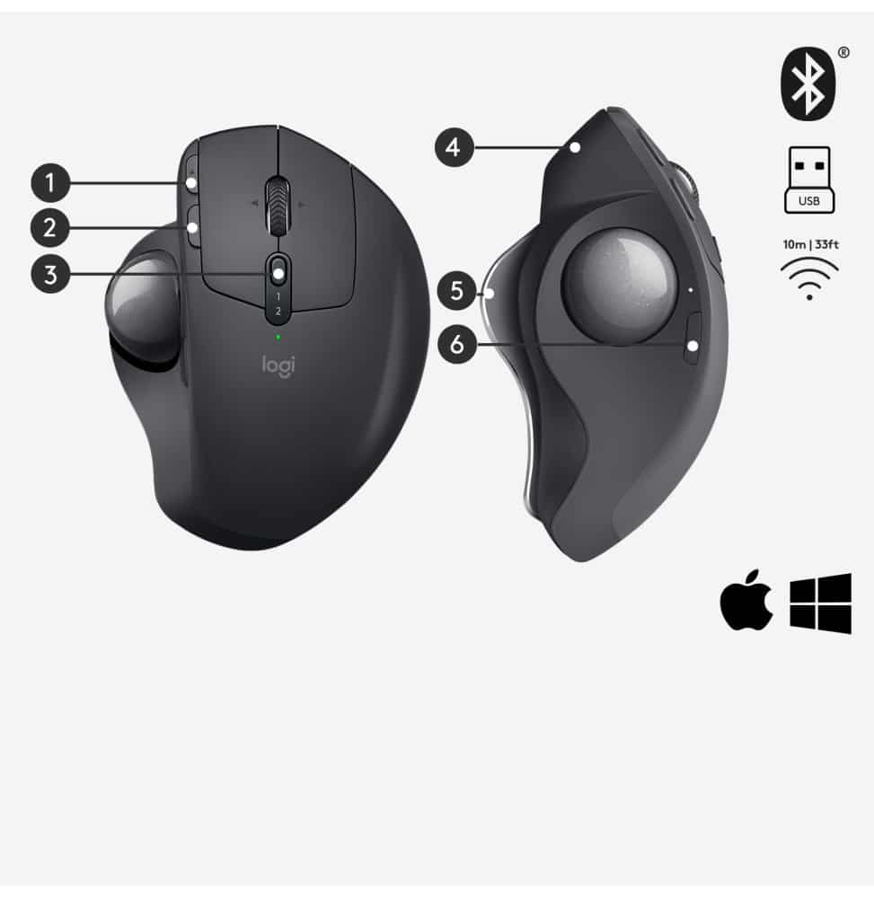 LOGITECH SOURIS Ergo S Advanced Wireless Trackball