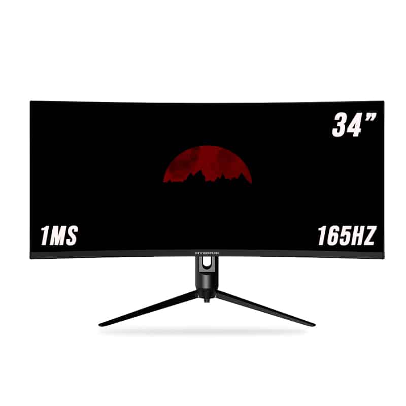HYBPROK HG34WQHD CURVED WQHD 1MS 165HZ RGB SPEAKER HAS STAND UP/DOWN ROTATING