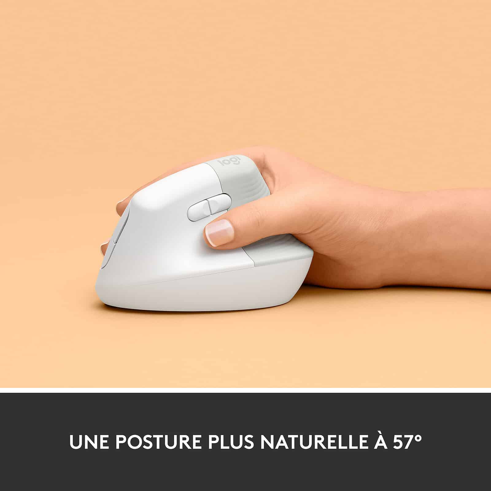 LOGITECH SOURIS 3D Série Ergo LIFT BLUTOOTH VERTICAL ERGONOMIC BLANC