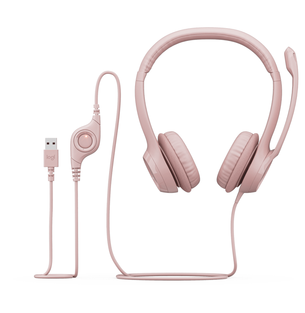 LOGITECH Corded Headset H390 ROSE