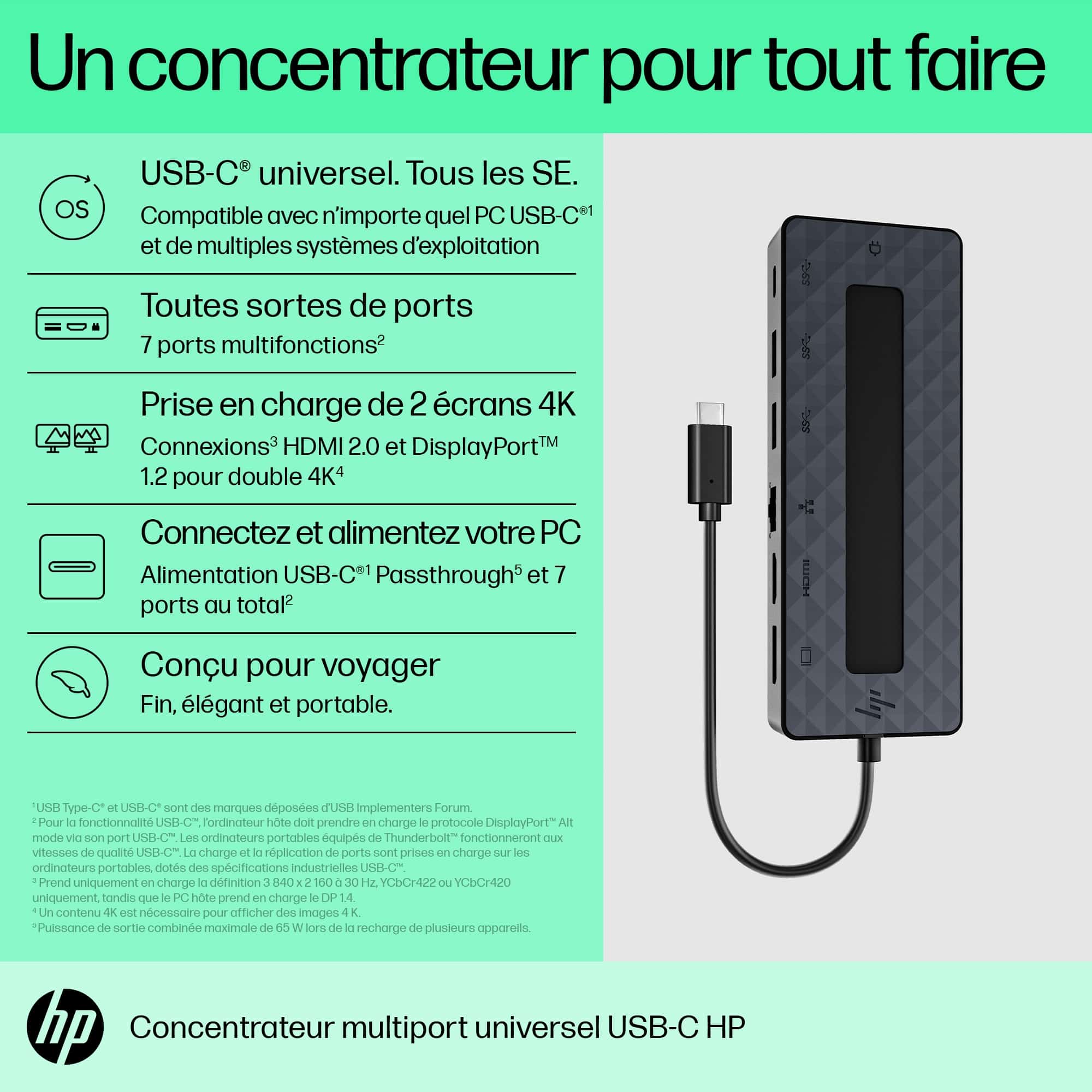 HP USB-C - Univ USB-C Multiport Hub EURO