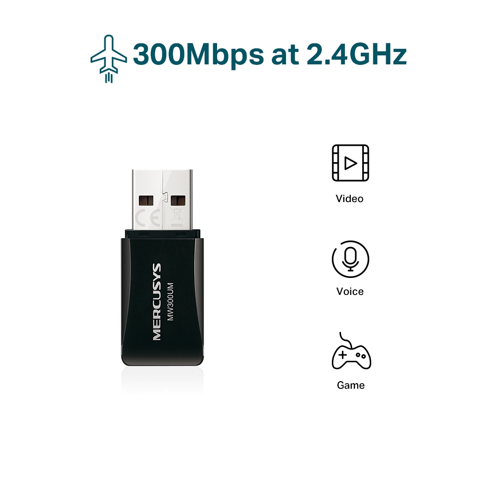 MERCUSYS N300 WIRELESS MINI USB ADAPTER