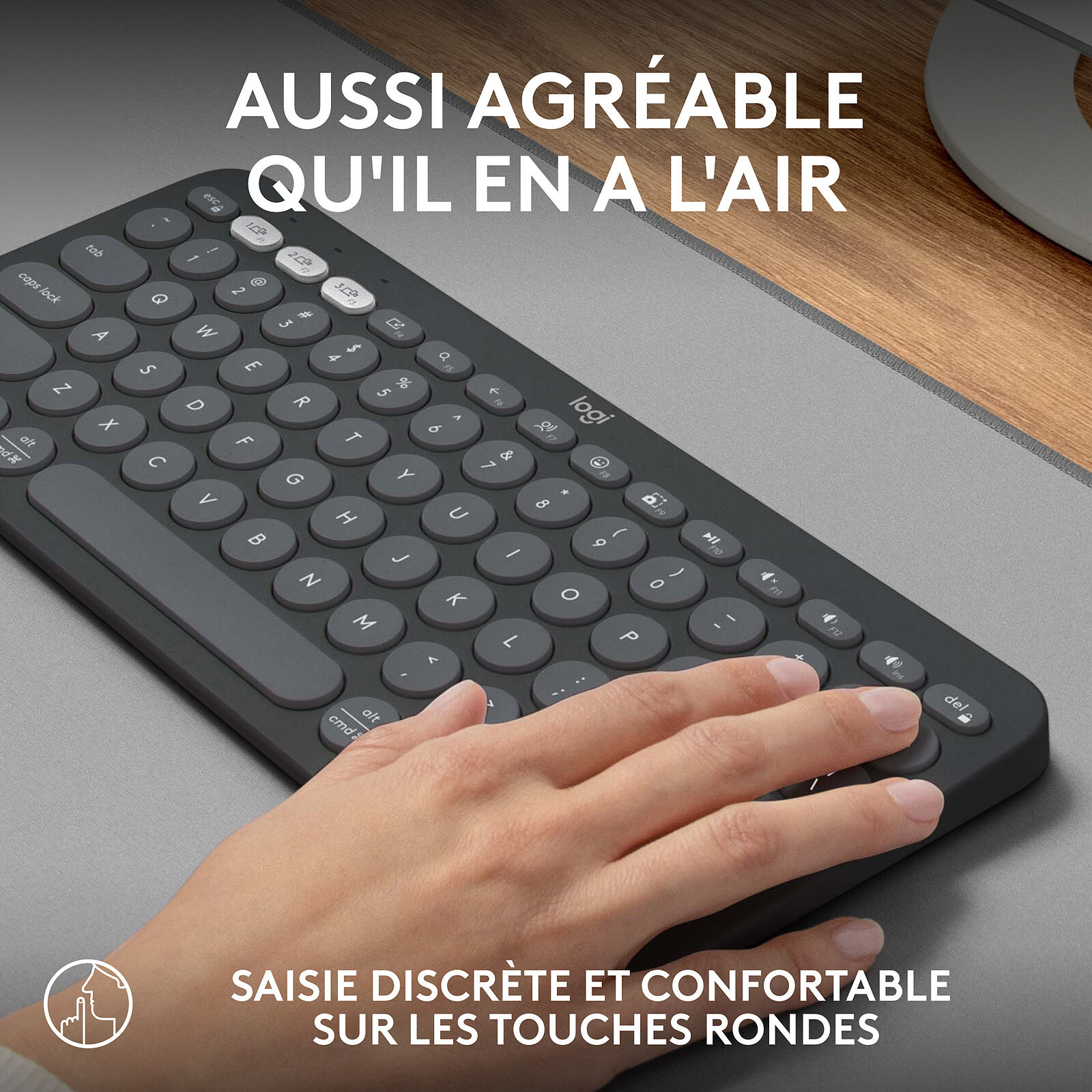 LOGITECH Clavier sans fil Pebble Keys 2 K380s