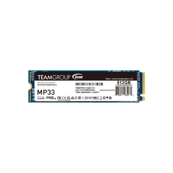 TEAM LITE M2-2280 PCI-E GEN3X4 MP33 512GB NVME