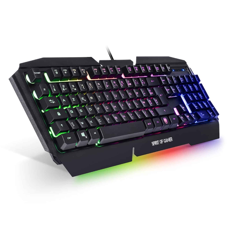 SPIRIT OF GAMER - PRO-K5 RETRO-ECLAIRAGE RGB - CLAVIER SEMI-MECANIQUE