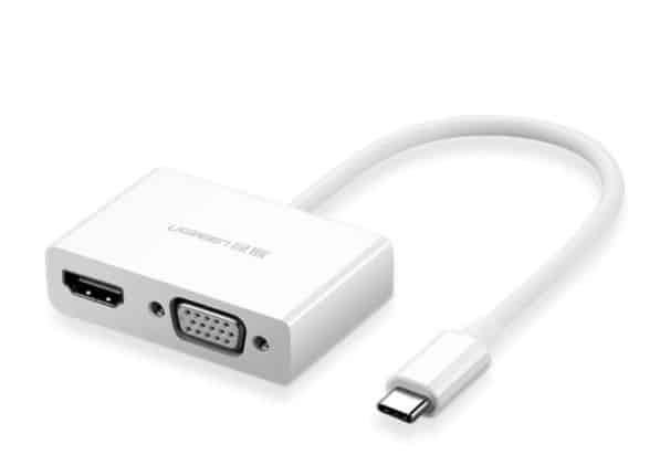 UGREEN Convertisseur USB-C to HDMI+VGA Blanc