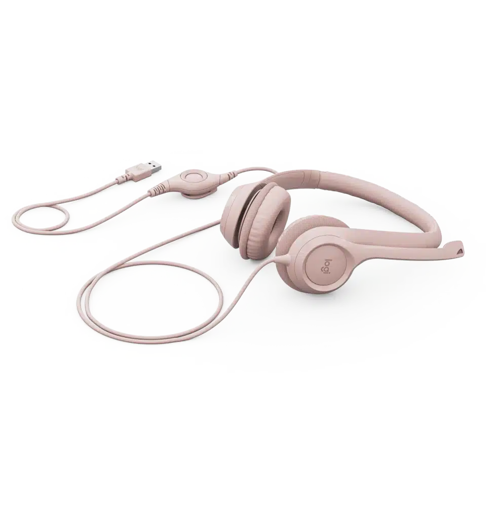 LOGITECH Corded Headset H390 ROSE
