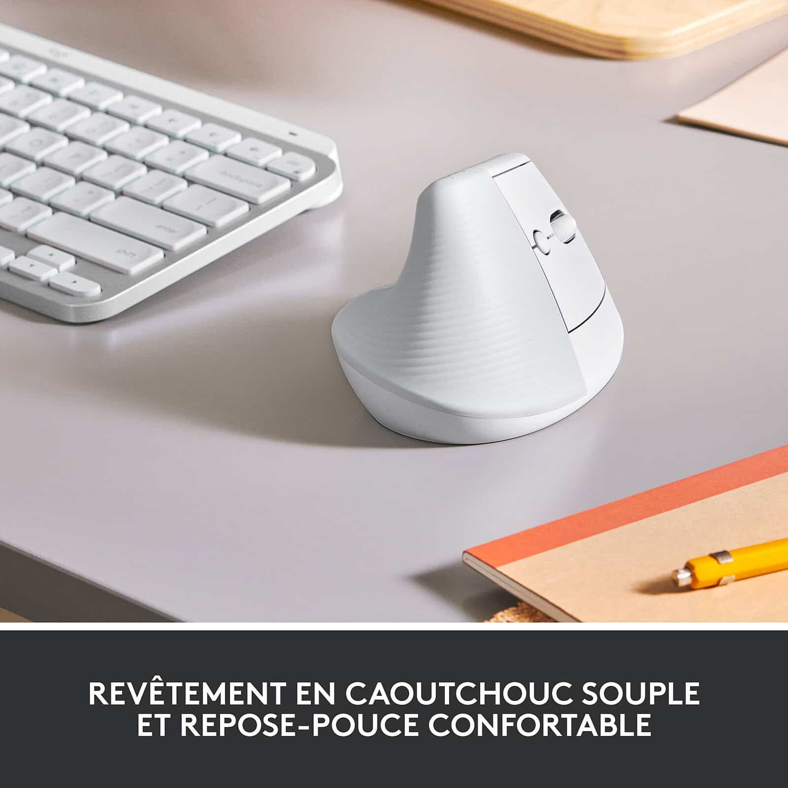 LOGITECH SOURIS 3D Série Ergo LIFT BLUTOOTH VERTICAL ERGONOMIC BLANC