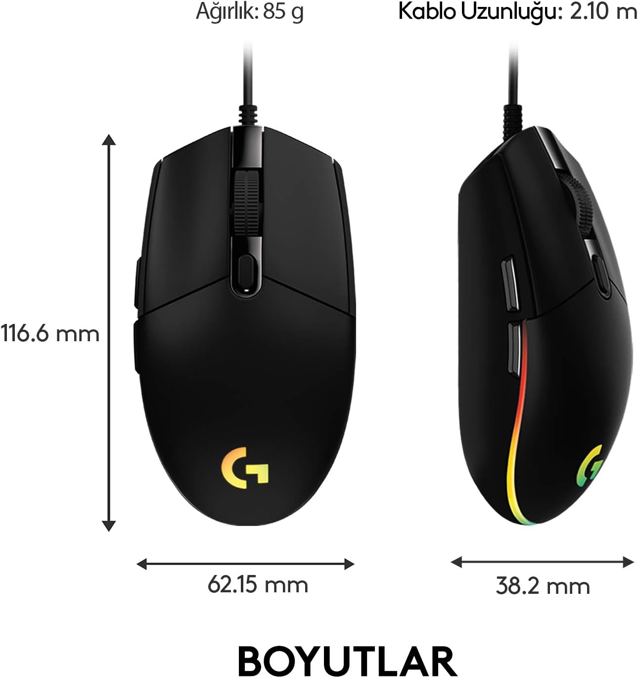 LOGITECH G102 LIGHTSYNC GAMING MOUSE