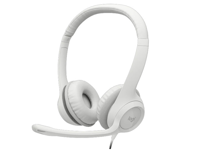 LOGITECH Corded Headset H390 WHITE