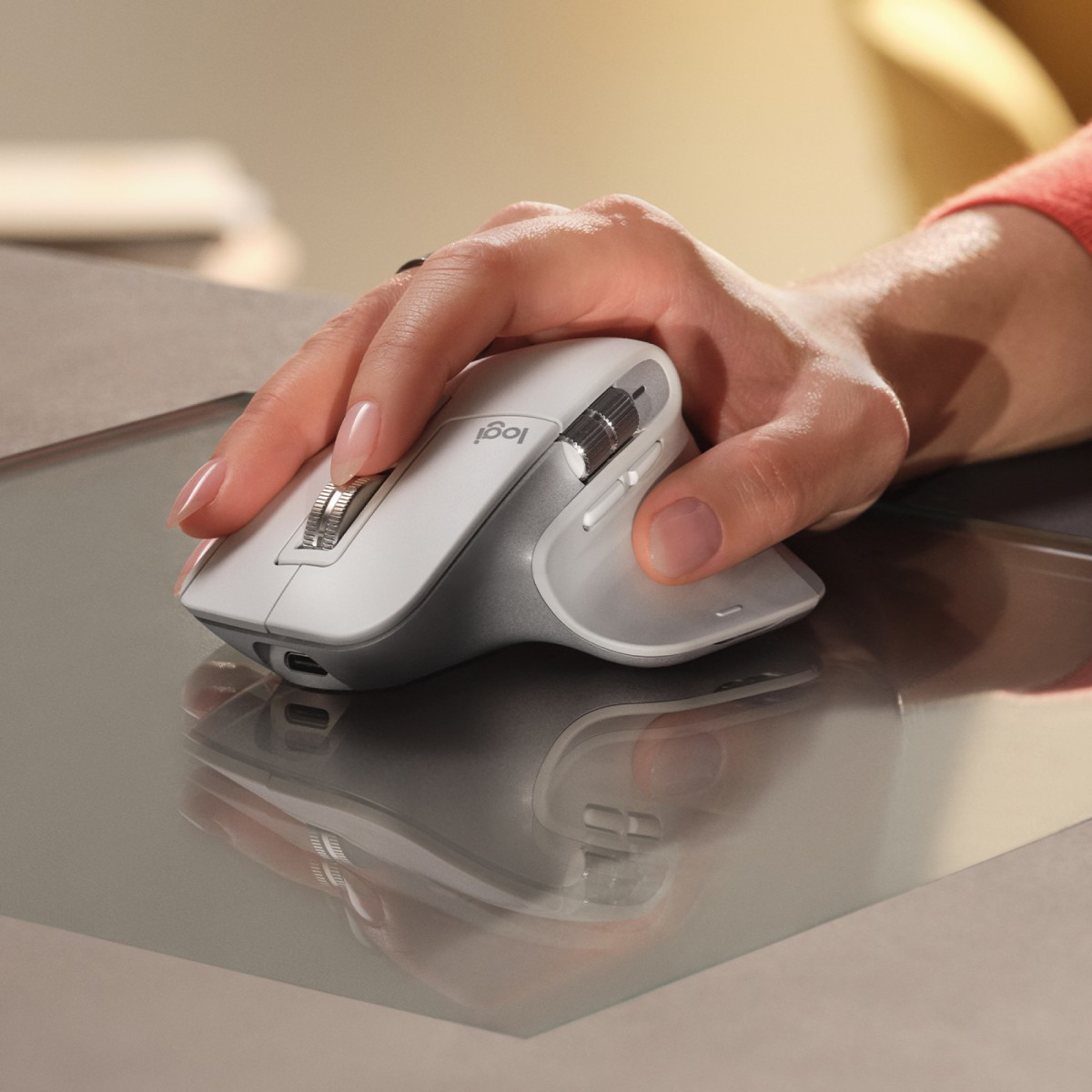 LOGITECH SOURIS MX MASTER 3S BLUETOOTH MOUSE-PALE